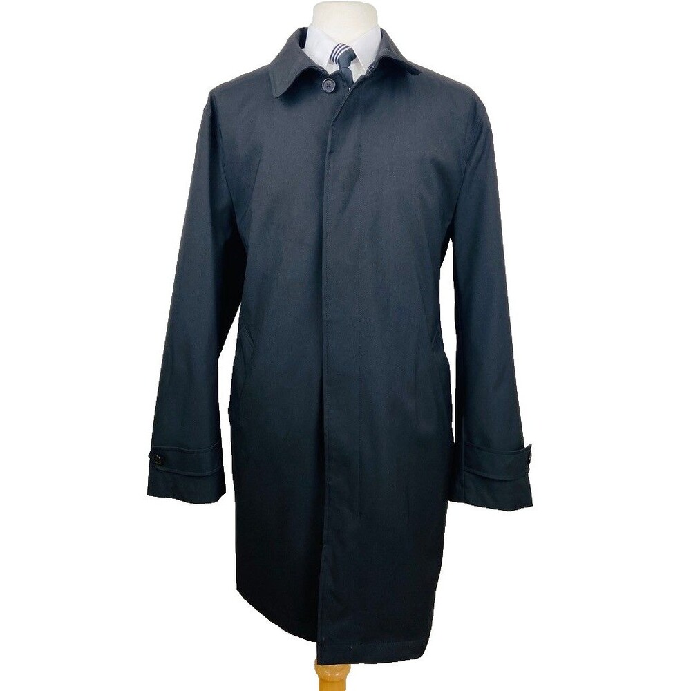 NEW MICHAEL KORS Mens 44R Black Soft Classic 36" Long OverCoat Jacket